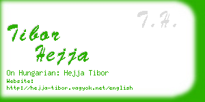 tibor hejja business card